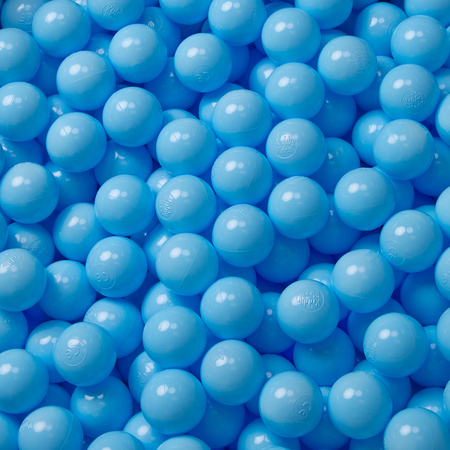 KiddyMoon Plastikowe piłeczki 6cm Zabawka zestaw kulek, babyblue