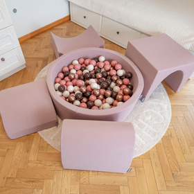 KiddyMoon Piankowy plac zabaw PPZP-OK30D-135 z piłeczkami Іграшка ігровий майданчик, фіолетовий