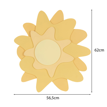 KiddyMoon Relief 3D BR-001 Sun Аксесуари прикраси, сонце: жовтий