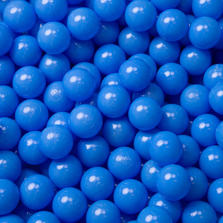 KiddyMoon Plastikowe piłeczki 6cm Zabawka zestaw kulek, niebieski