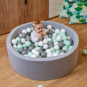 KiddyMoon Plastikowe piłeczki 7cm Zabawka zestaw kulek, mięta