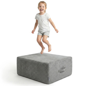 KiddyMoon Pufa/Trampolina KTR-700 Меблі пінопластовий, темно-сірий