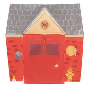  Domek do zabawy PH-400X z piłeczkami 6cm Zabawka namiot dla dzieci, czerwono-szary: szary-żółty-czerwony