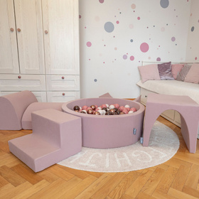 KiddyMoon Piankowy plac zabaw PPZP-OK30D-135 z piłeczkami Іграшка ігровий майданчик, фіолетовий