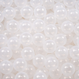 KiddyMoon Plastikowe piłeczki 7cm Zabawka zestaw kulek, transparent