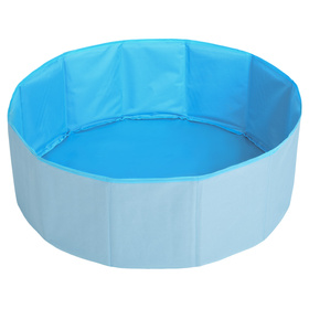  Suchy basen składany BS-100X z piłeczkami 6cm Zabawka basen tekstylny, niebieski: szary-biały-transparent-babyblue
