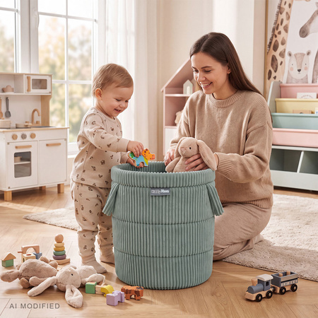KiddyMoon KM-BIN Іграшка кошик, зелений