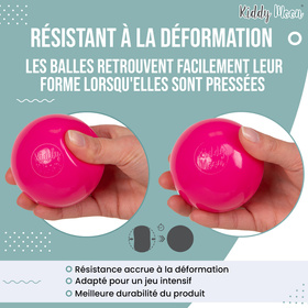 KiddyMoon Plastikowe piłeczki 7cm Zabawka zestaw kulek, zielony-biały-pomarańcz