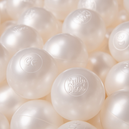 KiddyMoon Plastikowe piłeczki 6cm Іграшка набір кульок, перлина