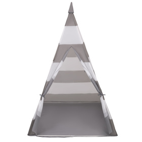 Namiot tipi NT-200X z piłeczkami 6cm Zabawka namiot dla dzieci, szaro-białe pasy: biały-szary-mięta