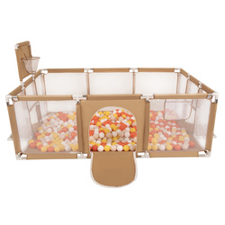 Boisko BO-100X z piłeczkami 6cm Іграшка манеж, бежевий