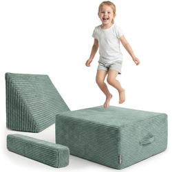 KiddyMoon Fotel z trampoliną KFT-700 Меблі пінопластовий, зелений
