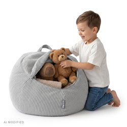 KiddyMoon KM-BAG-ES Меблі крісло, світло-сірий
