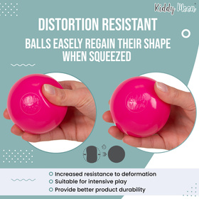 KiddyMoon Plastikowe piłeczki 7cm Zabawka zestaw kulek, szary-biały-niebieski-czarny